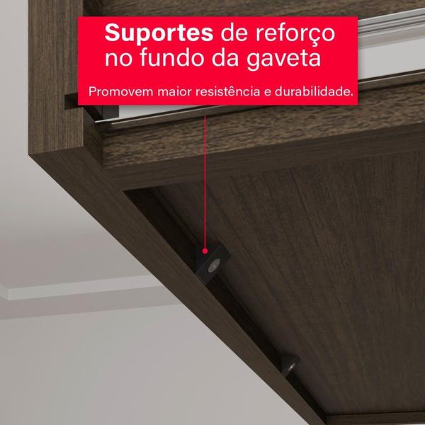 Imagem de Guarda-Roupa de Casal 100% MDF 6 Portas 4 Gavetas Valencia Com Espelho - Tudo de Móveis