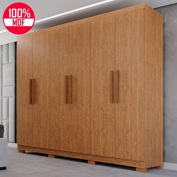 Imagem de Guarda-Roupa de Casal 100% MDF 6 Portas 4 Gavetas Valencia - Tudo de Móveis