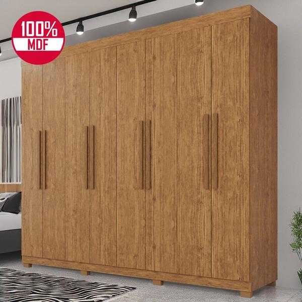 Imagem de Guarda-Roupa de Casal 100% MDF 8 Portas 4 Gavetas Itália  - Tudo de Móveis