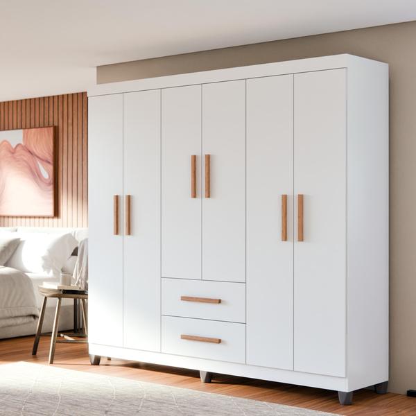 Guarda Roupa De Casal 6 Portas E 2 Gavetas - Mobili Mobili Guarda Roupa De Casal 6 Portas E 2 Gavetas - Mobili Mobili