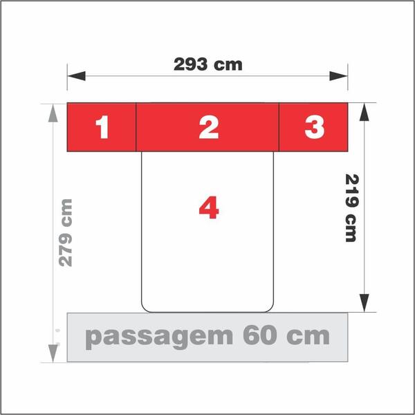 Imagem de Guarda-roupa de Casal com espaço para cama Box Padrão 1223S Branco