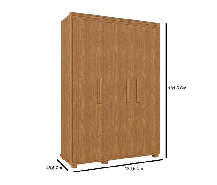 Imagem de Guarda Roupa de Solteiro Belize MDF 3 Portas Camas Fênix