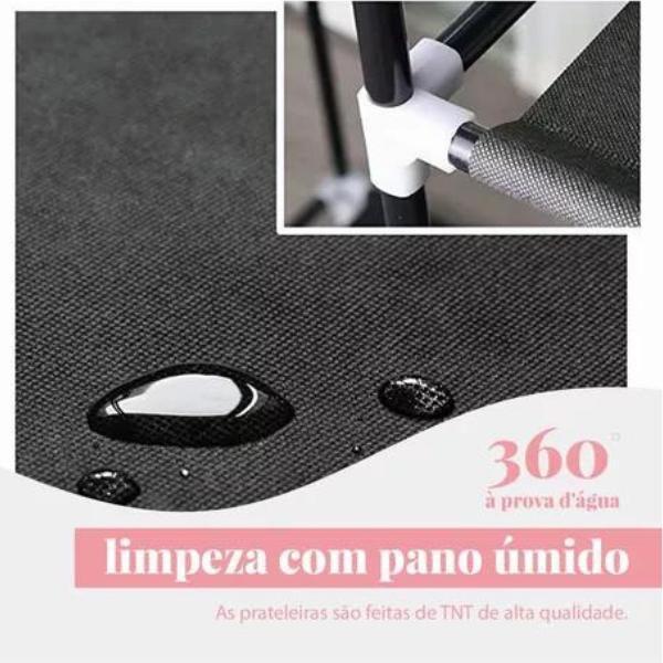 Imagem de Guarda Roupa Dobrável 2 Portas Armário Para Organizar Roupa