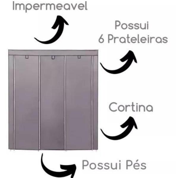 Imagem de Guarda Roupa Dobravel Multi Organizador De Roupas Retratil