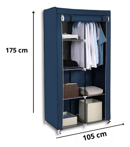 Imagem de Guarda Roupa Dobrável Portátil Armário 105 x 45 x 175 CM