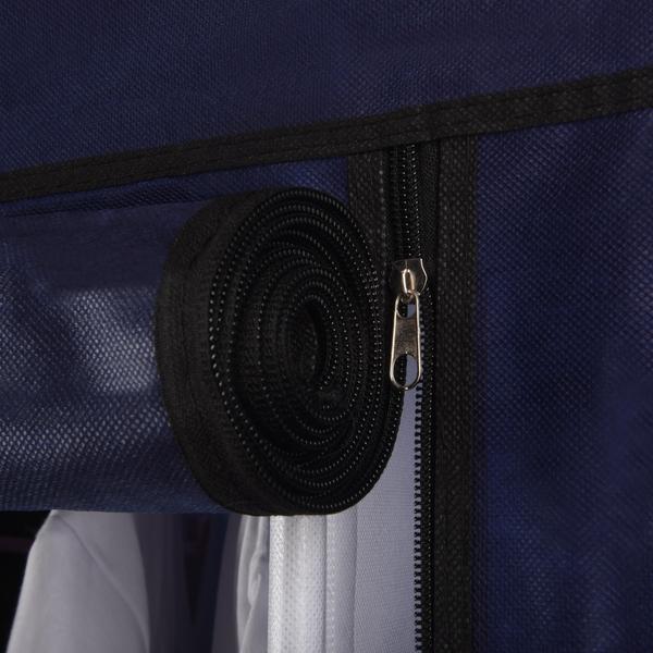 Imagem de Guarda roupa dobrável portátil multi organizador roupas azul