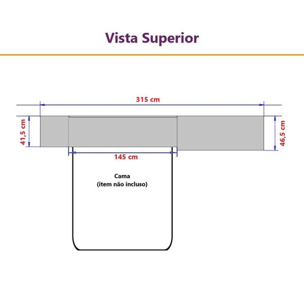 Imagem de Guarda Roupa Dormitório Modulado Alpes Casal 1,38 m - Roupeiro Luciane M04