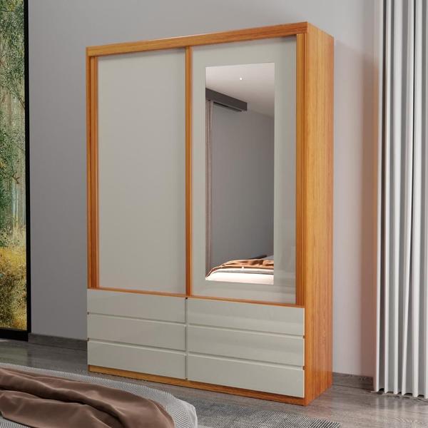 Imagem de Guarda-Roupa ECO 08 Esp 100% MDF 2 Portas 6 Gav Bom Pastor