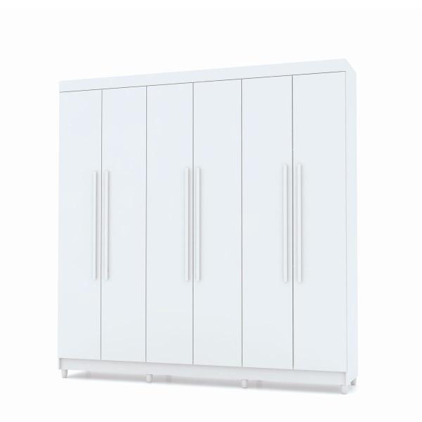 Imagem de Guarda Roupa Elegance 6 Portas De Abrir 2 Gavetas Branco Vila Rica