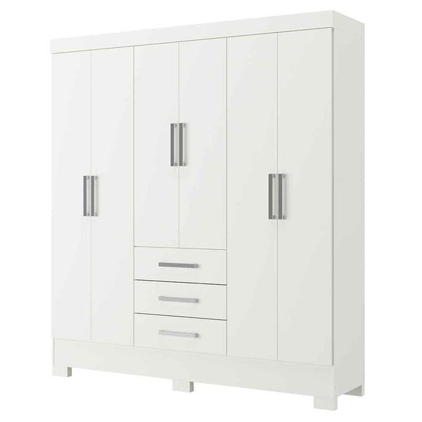 Imagem de Guarda Roupa Fortaleza 6 Portas 3 Gavetas Branco - Rodial