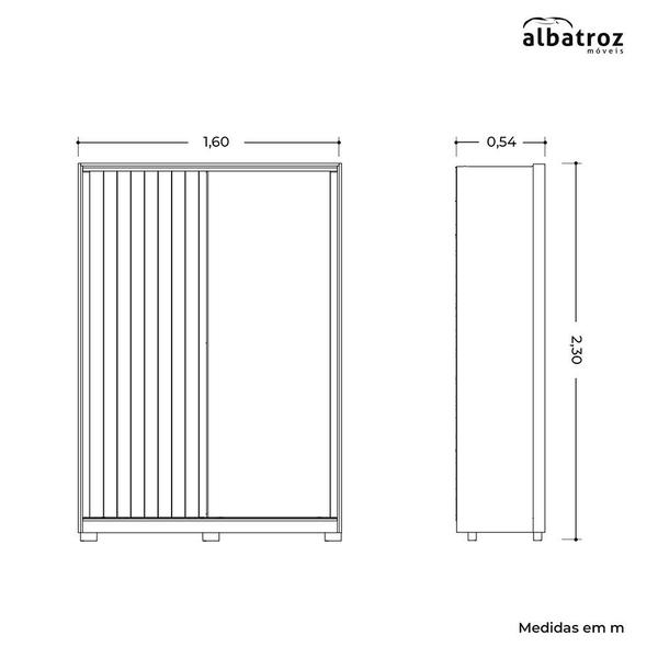 Imagem de Guarda Roupa Frizatto Portas de Correr Flex Albatroz