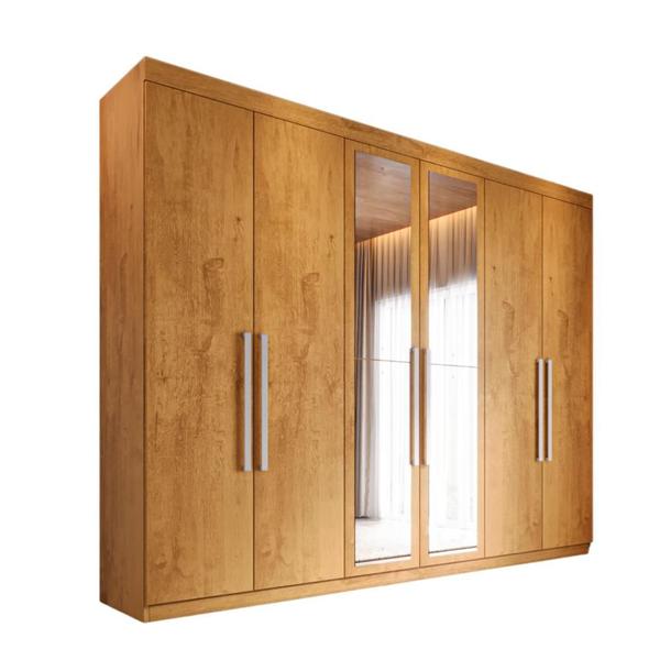 Imagem de Guarda Roupa Frontal 6 Portas Espelho MDF - MadeMarcs