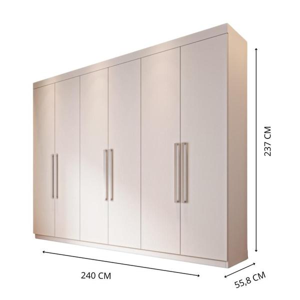 Imagem de Guarda Roupa Frontal 6 Portas MDF - MadeMarcs