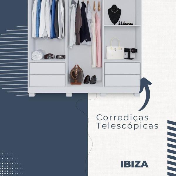 Imagem de Guarda Roupa Ibiza 6 Portas 4 Gavetas Em Mdp Benetil Móveis Branco