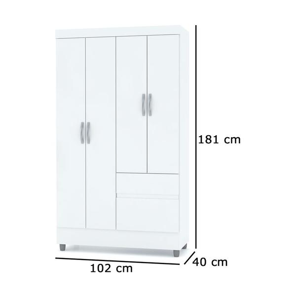 Imagem de Guarda Roupa Ideal Branco/Camarim - Vila Rica