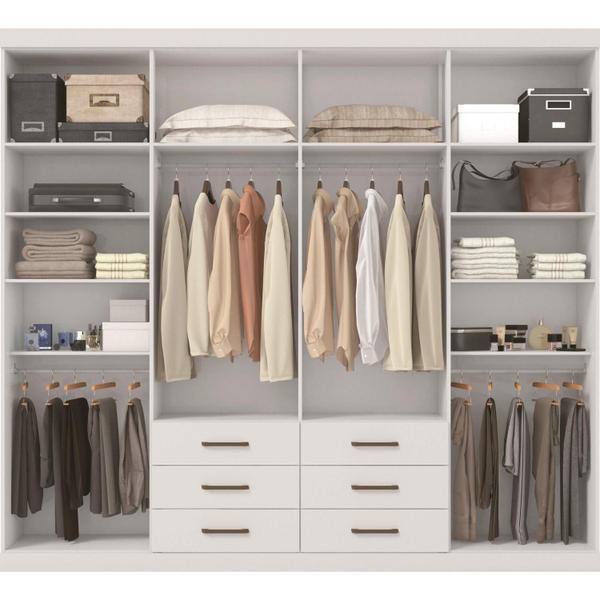 Imagem de Guarda Roupa Master com 8 Portas e Espelho - Branco