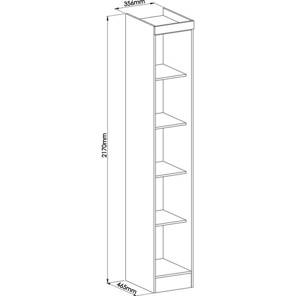 Imagem de Guarda Roupa Modulado 1 Porta Infinity Móveis Castro