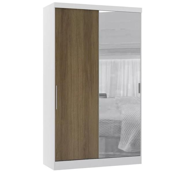 Imagem de Guarda Roupa Modulado 134,50cm 2 Portas de Correr com Espelho Alpes Luciane Móveis