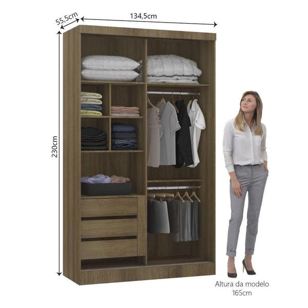 Imagem de Guarda Roupa Modulado 134,50cm - 2 Portas De Correr