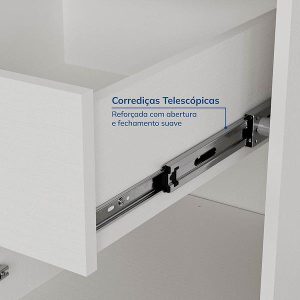 Imagem de Guarda-roupa Modulado 2 Portas 3 Peças Hera Cabecasa Madeiramadeira Branco Geada/Cinza