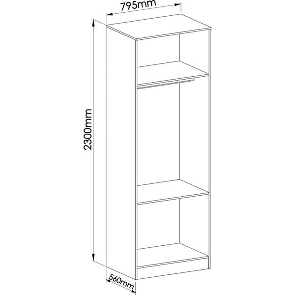 Imagem de Guarda Roupa Modulado 2 Portas Requinte Móveis Castro