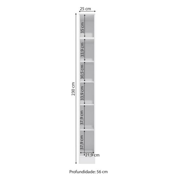 Imagem de Guarda-roupa Modulado 25cm 1 Porta Arca - Branco