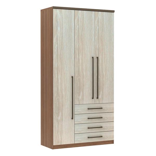 Imagem de Guarda Roupa Modulado 3 Portas 4 Gavetas 118cm Connect Luciane Móveis