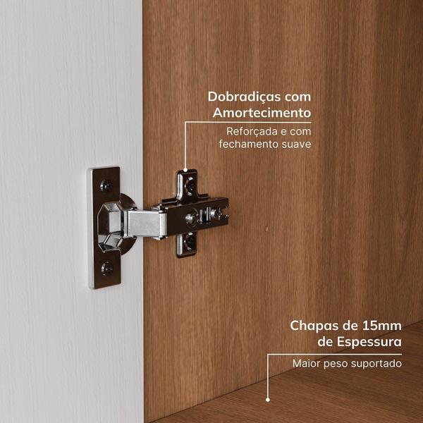 Imagem de Guarda-roupa Modulado 4 Portas 3 Peças Hera Cabecasa Madeiramadeira