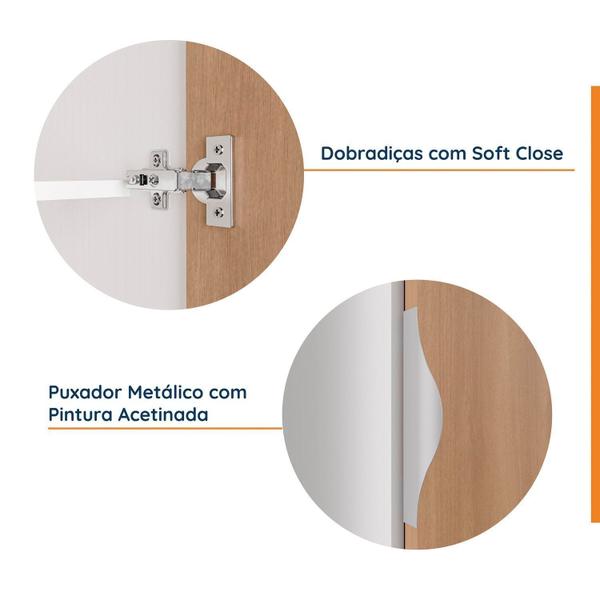 Imagem de Guarda Roupa Modulado 4 Portas com Cabideiro Hera Cabecasa Madeiramadeira