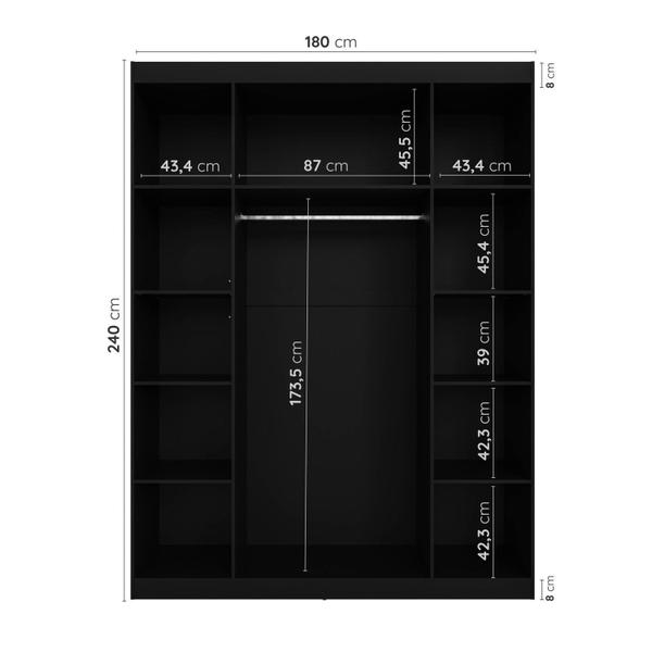 Imagem de Guarda Roupa Modulado 4 Portas com Cabideiro Hera Cabecasa Madeiramadeira