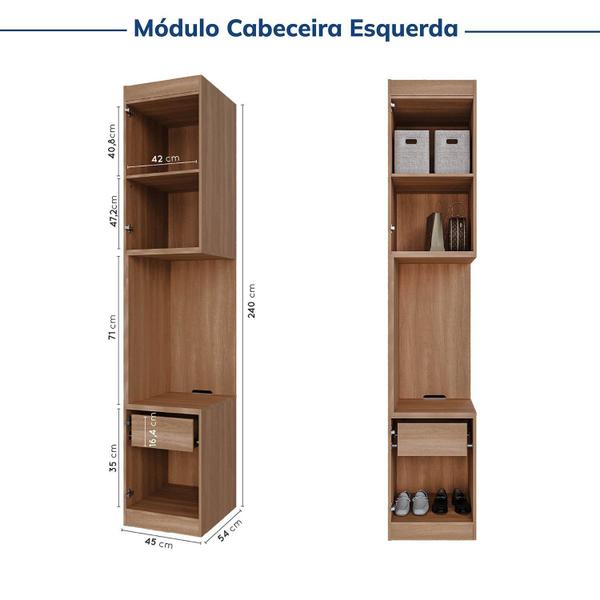 Imagem de Guarda-roupa Modulado 7 Portas 4 Peças Hera Cabecasa Madeiramadeira