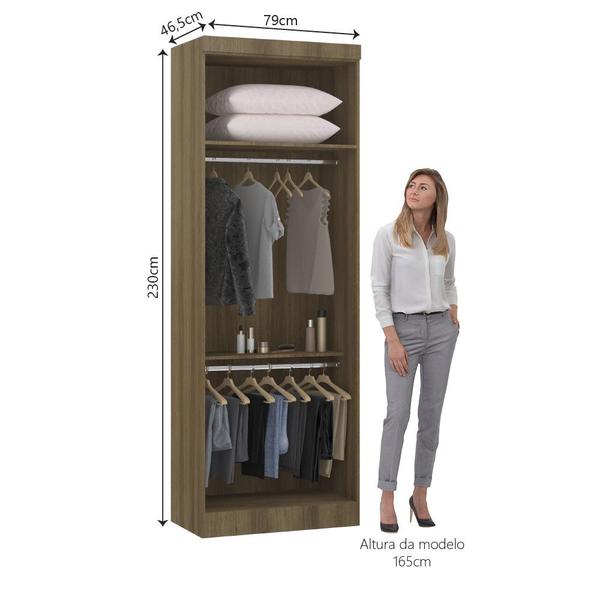 Imagem de Guarda Roupa Modulado 79cm 2 Portas Paris Luciane Móveis