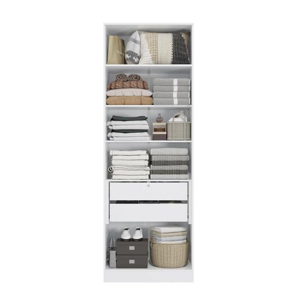 Imagem de Guarda Roupa Modulado 80cm 2 Portas 2 Gavetas Arca - Branco