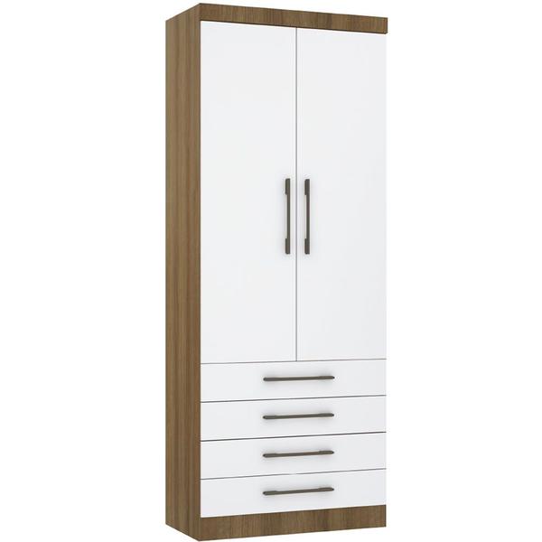 Imagem de Guarda Roupa Modulado 90cm 2 Portas e 4 Gavetas Paris Luciane Móveis