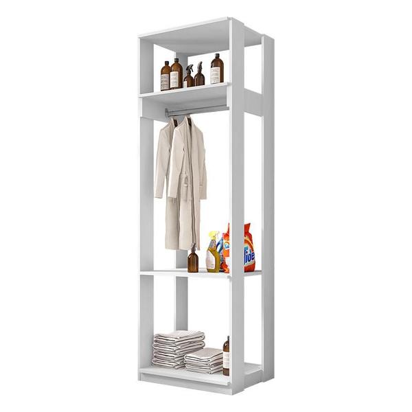 Imagem de Guarda Roupa Modulado Ambiente Titan com Prateleiras Branco - Móveis Leão