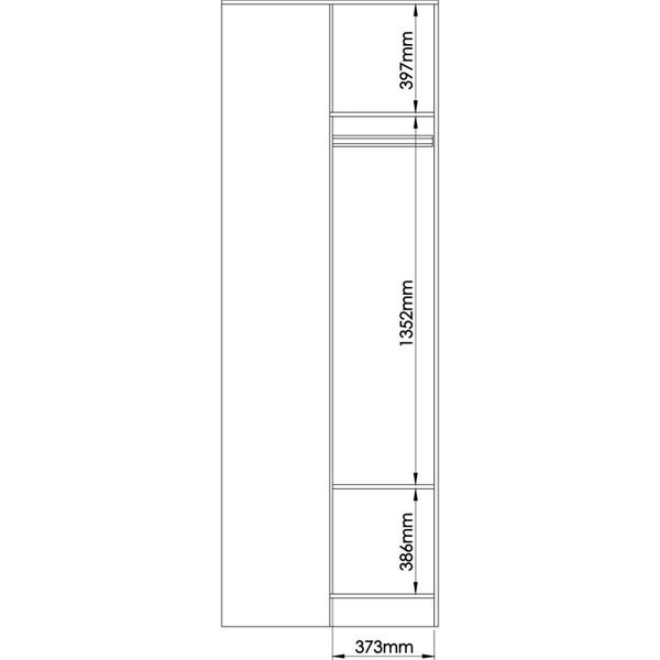 Imagem de Guarda Roupa Modulado Canto Reto 1 Porta Requinte+ Móveis Castro