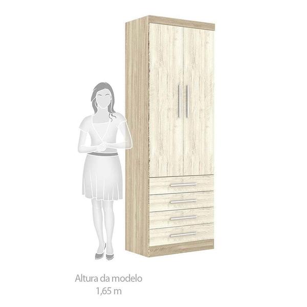 Imagem de Guarda Roupa Modulado Casal 8 Portas 6 Gavetas com Cabeceira Master Luciane Moveis