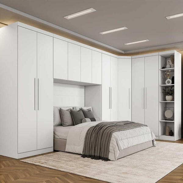 Imagem de Guarda Roupa Modulado Casal Safira 011 em MDF Com 11 Portas e 9 Gavetas