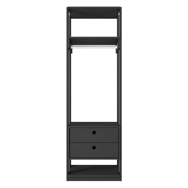 Imagem de Guarda Roupa Modulado Closet Titan 2 Gavetas Preto Velluto - PR Móveis