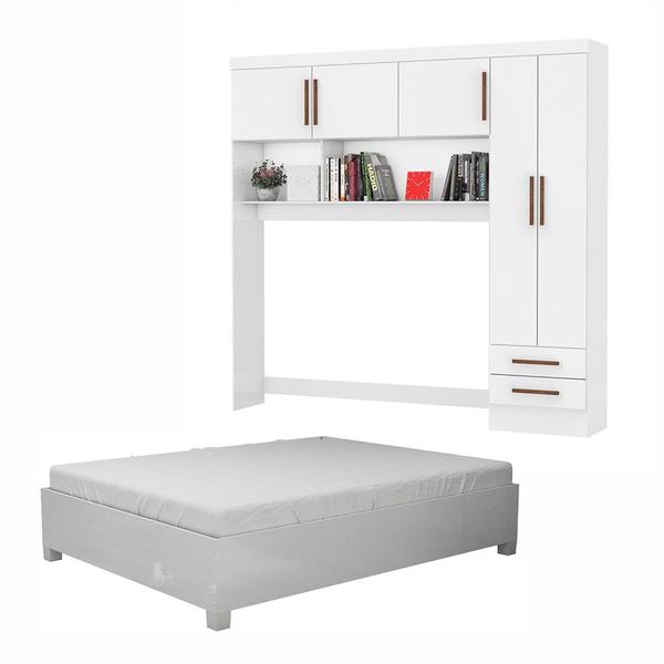 Imagem de Guarda Roupa Modulado com Cama Paris 5 Portas 2 Gavetas