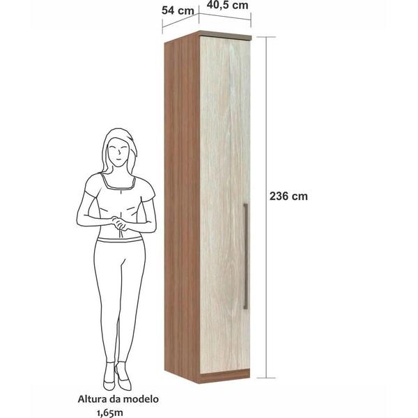 Imagem de Guarda Roupa Modulado Connect 1 Porta 40cm Luciane Móveis