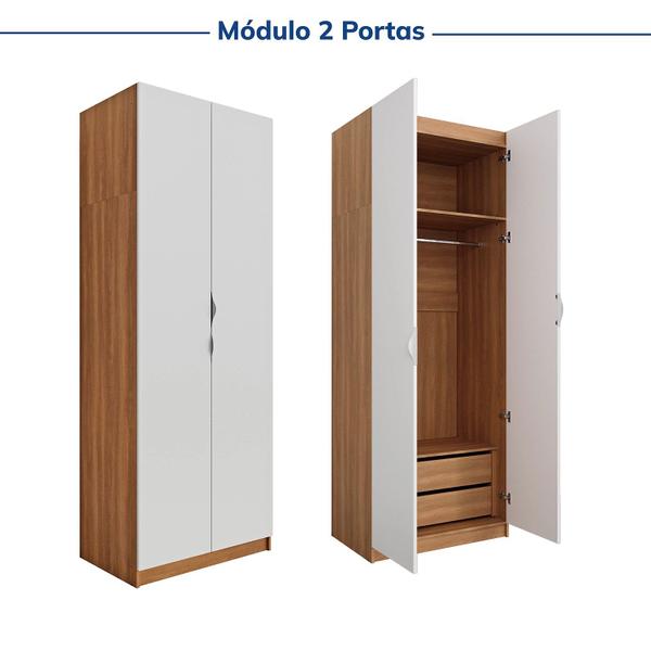 Imagem de Guarda-roupa Modulado de Canto 10 Portas 6 Peças Hera Cabecasa Madeiramadeira