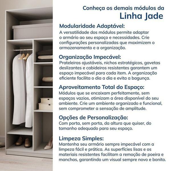 Imagem de Guarda-roupa Modulado de Canto 2 Portas Jade Cabecasa Madeiramadeira