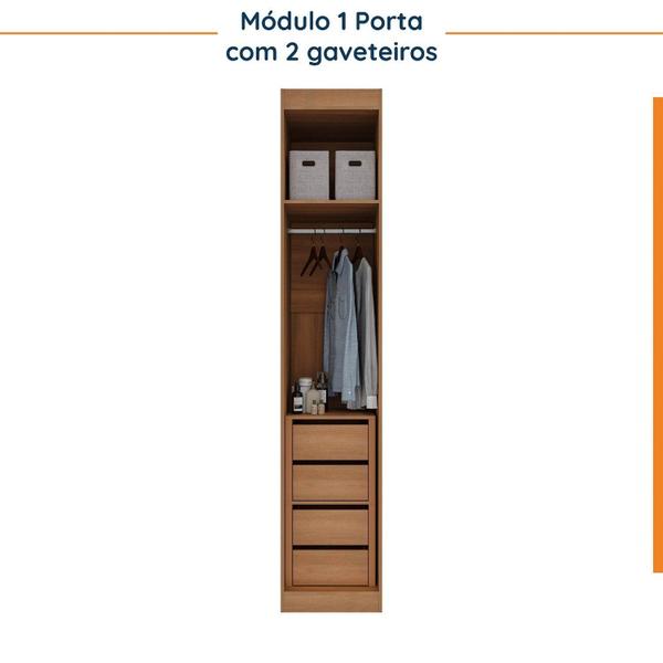 Imagem de Guarda Roupa Modulado de Canto 5 Portas 3 Peças Hera CabeCasa MadeiraMadeira