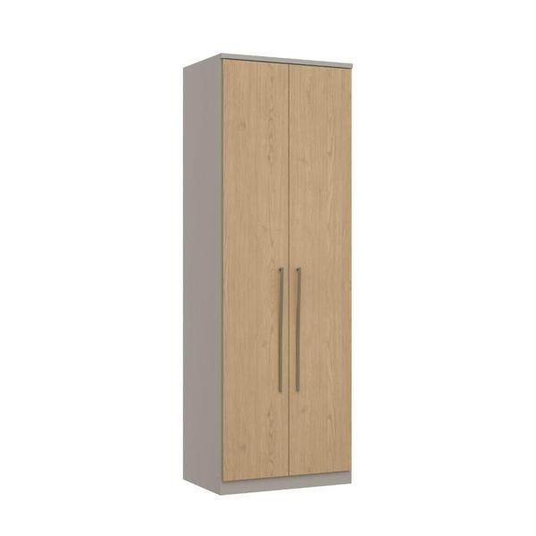 Imagem de Guarda Roupa Modulado Elegance 2 Portas 78,5 cm - Cinza/Carvalho