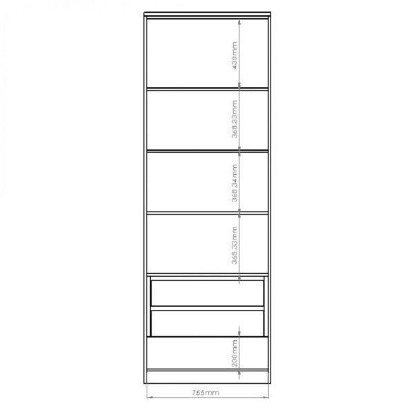 Imagem de Guarda Roupa Modulado Elegance 2 Portas e 2 Gavetas-Cinza/Carvalho