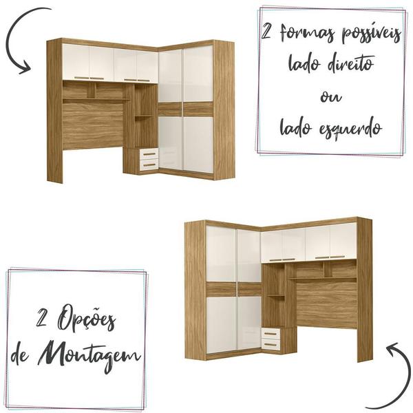 Imagem de Guarda Roupa Modulado Florença Quarto com 6 Portas 5 Gavetas