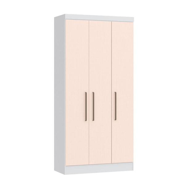 Imagem de Guarda Roupa Modulado Infinity com 3 Portas - Branco Line/Rosa