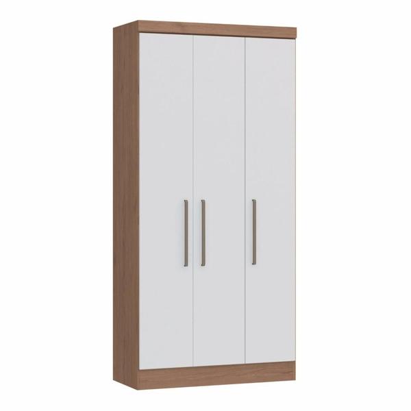 Imagem de Guarda Roupa Modulado Infinity com 3 Portas - Macadâmia/Branco Line