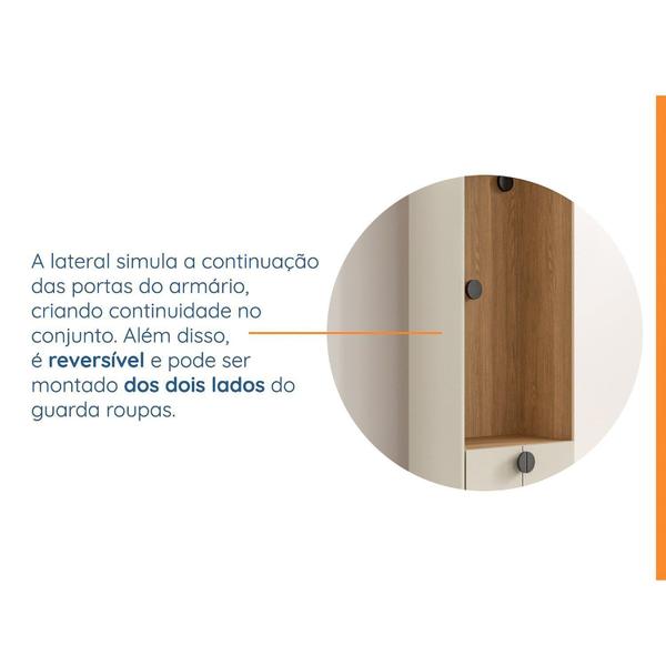 Imagem de Guarda-Roupa Modulado Joy 2 Peças Nicho com 2 Gavetas e Sapateira Cabecasa Madeiramadeira